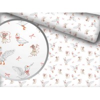 Muslin nappy  DANCING GEESE 70x80 cm