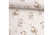 Пелёнка фланелевая с клеенкой GIRAFFE beige 50x60 cm (7464)