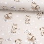 Flannel diaper with oilcloth GIRAFFE beige 50x60 cm (7464)-Gultas veļa un piederumi-bebis.lv