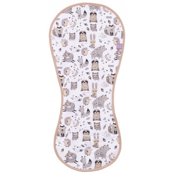 Антиперспирантный вкладыш для автосиденья BEIGE ANIMALS (1590) Антиперспирантный вкладыш для автосиденья BEIGE ANIMALS (1590)-Детские автосиденья-bebis.lv