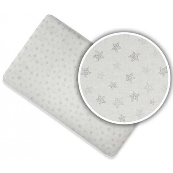 Palags kokvilnas 140x70 cm GREY STARS Palags kokvilnas 140x70 cm GREY STARS-Gultas veļa un piederumi-bebis.lv