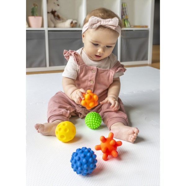 Набор массажно-сенсорных  мячиков (5 шт.) TULLO 420-Игрушки-bebis.lv