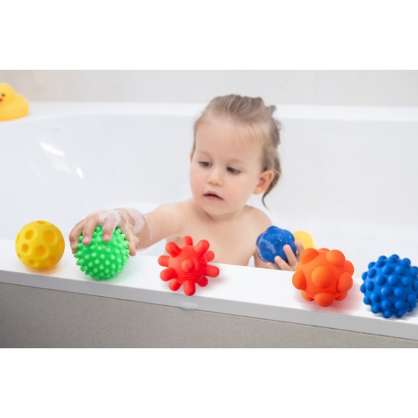 Набор массажно-сенсорных  мячиков (5 шт.) TULLO 420-Игрушки-bebis.lv