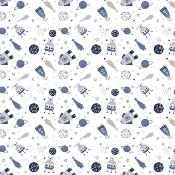 Autiņš flaneļa ROCKETS 70x80 cm (4371)-Gultas veļa un piederumi-bebis.lv