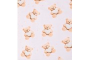 Пелёнка фланелевая с клеенкой TEDDY pink 50x70 cm (4258)