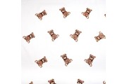 Пелёнка фланелевая с клеенкой TEDDY BEAR white 50x60 cm (7440)