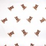 Flannel diaper with oilcloth TEDDY BEAR white 50x60 cm (7440)-Gultas veļa un piederumi-bebis.lv