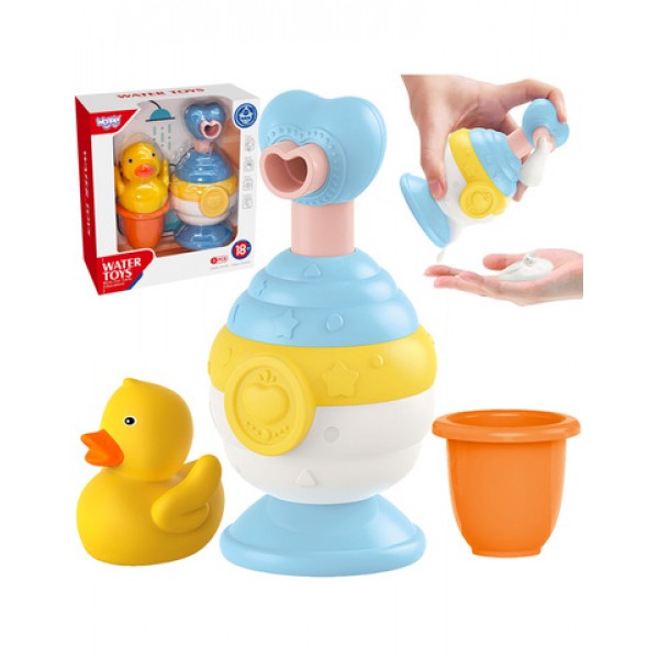 Bath Toys Cup + Duck + Soap Dispenser Set 47641-MAZUĻIEM (~0-5 gadi)-bebis.lv