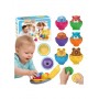 Montessori Shape Sorter Happy Animals Eggs 6pcs, 54139-MAZUĻIEM (~0-5 gadi)-bebis.lv