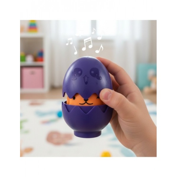 Montessori Shape Sorter Happy Animals Eggs 6pcs, 54139-MAZUĻIEM (~0-5 gadi)-bebis.lv