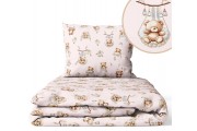 G/v komplekts TEDDY in BASKET pink K-2P135 (sega,spilvens) 