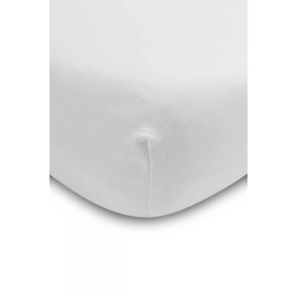 Простыня трикотажная влагостойкая WHITE 140x70 cm (2156)-Постельные принадлежности-bebis.lv