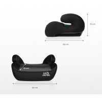 Autosēdeklis-būsteris LEO black 125-150 cm 