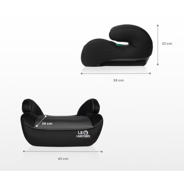 Autosēdeklis-būsteris LEO black 125-150 cm Autosēdeklis-būsteris LEO black 125-150 cm-Autokrēsliņi bērniem-bebis.lv