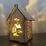 Koka Ziemassvētku laterna ar LED lampu 22163 [NY23]-ROTAĻLIETAS-bebis.lv