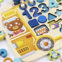 Wooden puzzle - sorter 6 in 1 Kruzzel 22636