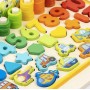 Wooden puzzle - sorter 6 in 1 Kruzzel 22636-Rotaļlietas-bebis.lv