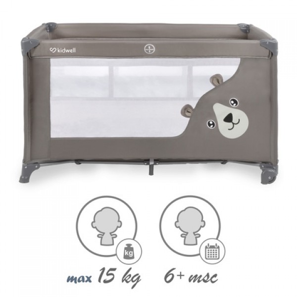 Saliekamā gulta BLISSY DUO beige (divstāvu) Saliekamā gulta BLISSY DUO beige (divstāvu)-Bērnu mēbeles-bebis.lv