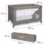 Saliekamā gulta BLISSY DUO beige (divstāvu) Saliekamā gulta BLISSY DUO beige (divstāvu)-Bērnu mēbeles-bebis.lv