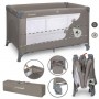 Saliekamā gulta BLISSY DUO beige (divstāvu) Saliekamā gulta BLISSY DUO beige (divstāvu)-Bērnu mēbeles-bebis.lv