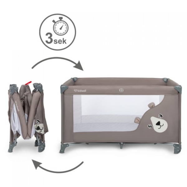 Складная кроватка BLISSY BASIC beige Kidwell-Детская мебель-bebis.lv