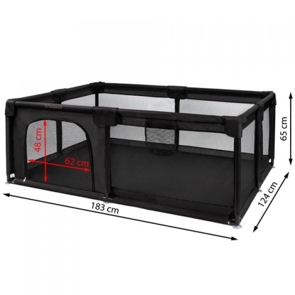 Манеж FANKO XL black 120x180 cm Манеж FANKO XL black 120x180 cm-Детская мебель-bebis.lv