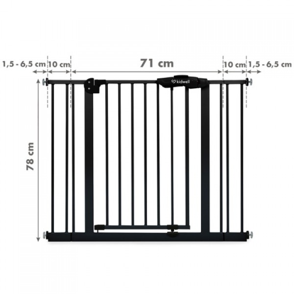 Aizsargvārti GUARDA black-Bērnu mēbeles-bebis.lv