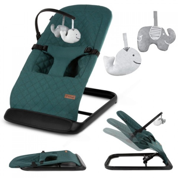 Šūpuļkrēsliņš Kidwell LARO green/black Šūpuļkrēsliņš Kidwell LARO green/black-Bērnu mēbeles-bebis.lv