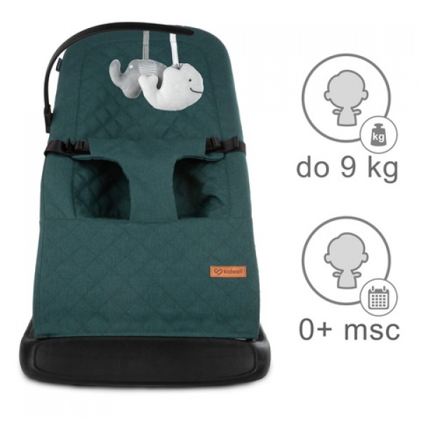 Šūpuļkrēsliņš Kidwell LARO green/black Šūpuļkrēsliņš Kidwell LARO green/black-Bērnu mēbeles-bebis.lv