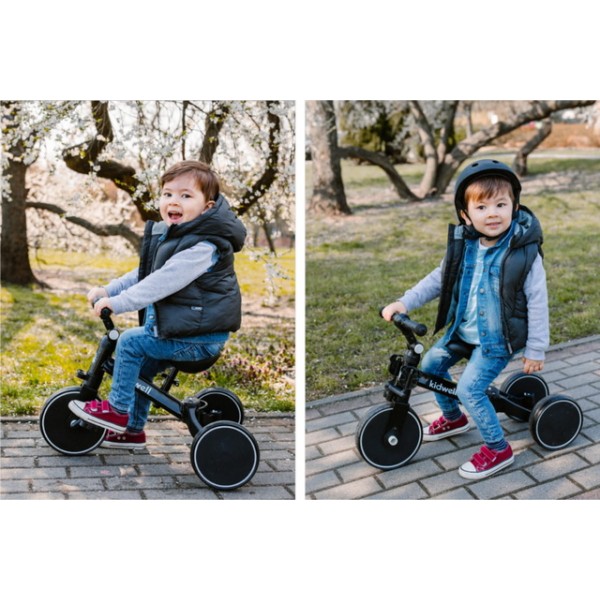 Беговел-велосипед "3-in1" PICO total black, Kidwell Беговел-велосипед "3-in1" PICO total black, Kidwell-Детский электротранспорт-bebis.lv