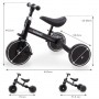 Беговел-велосипед "3-in1" PICO total black, Kidwell Беговел-велосипед "3-in1" PICO total black, Kidwell-Детский электротранспорт-bebis.lv