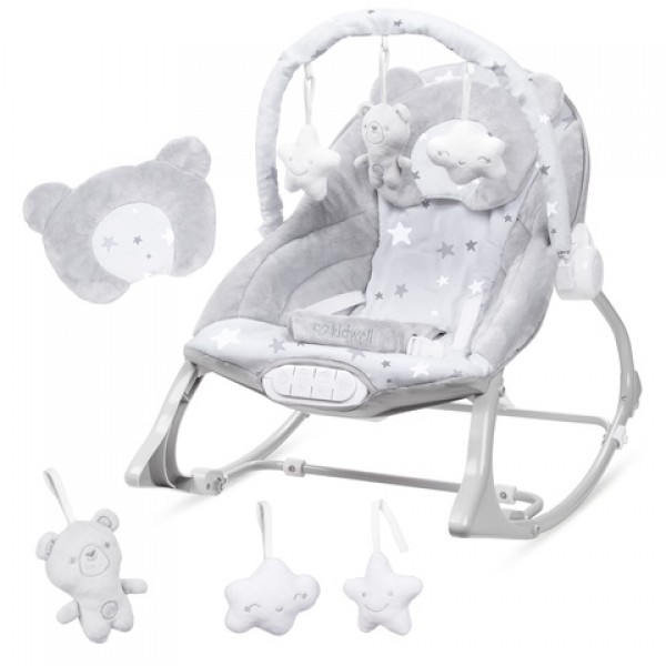 Šūpuļkrēsliņš PINO grey Kidwell-Bērnu mēbeles-bebis.lv