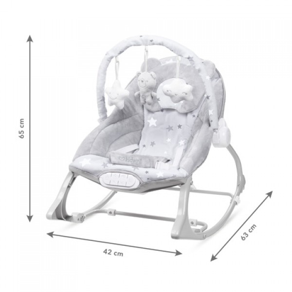 Šūpuļkrēsliņš PINO grey Kidwell-Bērnu mēbeles-bebis.lv
