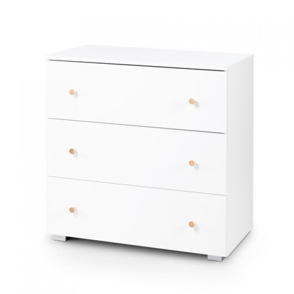 Kumode KAROLINA white/pine-Bērnu mēbeles-bebis.lv
