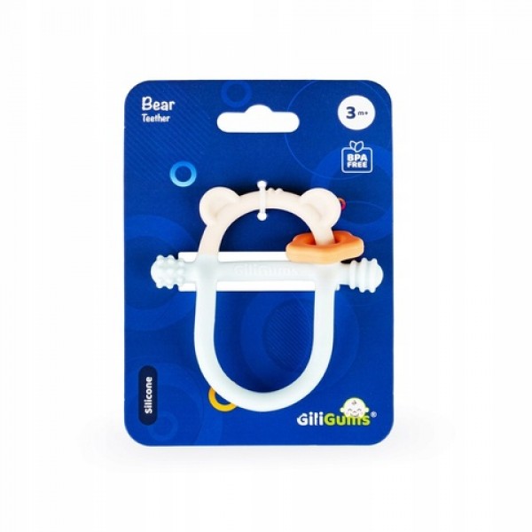 Прорезыватель МЕДВЕЖОНОК 00689-ДЛЯ МАЛЫШЕЙ (~0-5 лет)-bebis.lv