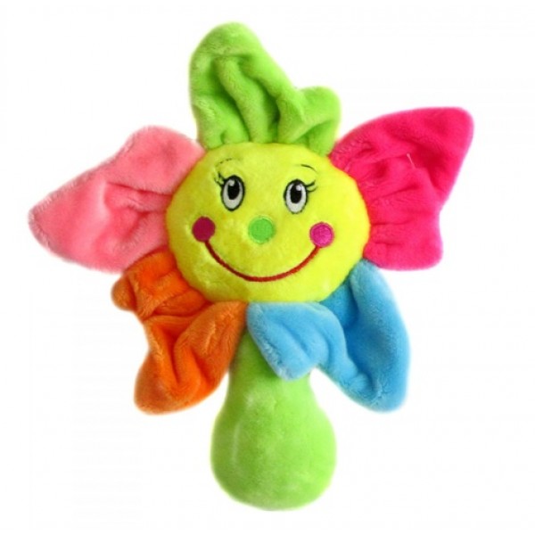 Smaidošs zieds ar grabuli un čaukstošām lapiņām K1075-MAZUĻIEM (~0-5 gadi)-bebis.lv