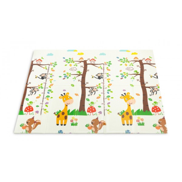 Saliekams izglītojošs paklājiņš XPE 180x200 cm ANIMALS (1112)-MAZUĻIEM (~0-5 gadi)-bebis.lv