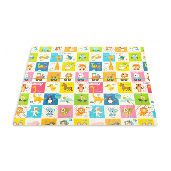 Saliekams izglītojošs paklājiņš XPE 180x200 cm ANIMALS (1112)-MAZUĻIEM (~0-5 gadi)-bebis.lv