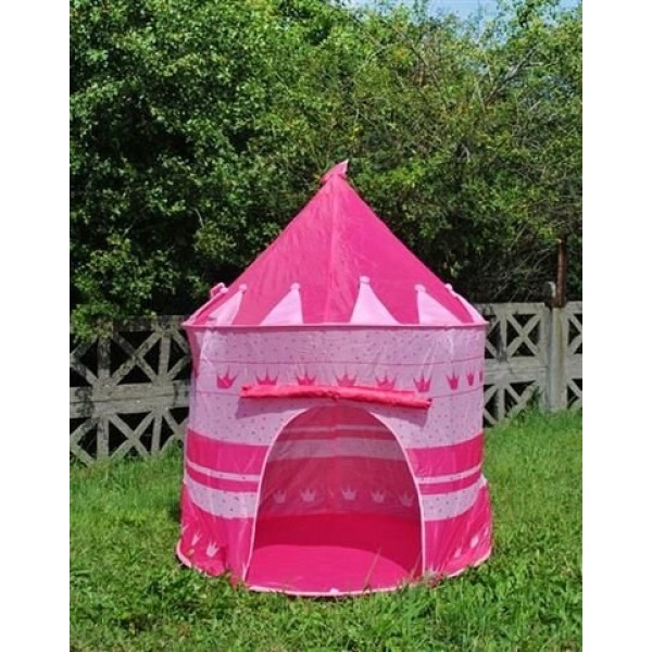 Bērnu telts-pils 135x105 cm (1164 pink)-Rotaļlietas-bebis.lv