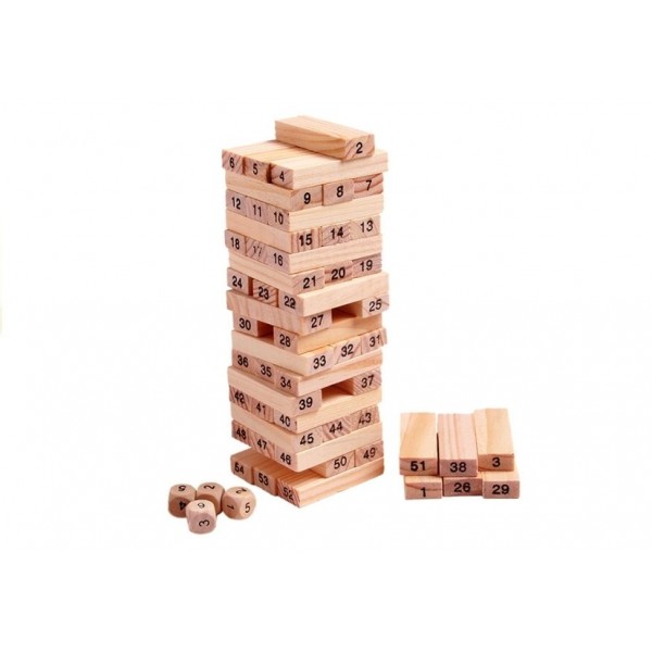 Arkādes spēle Jenga+spēļu kauliņi 56315-ROTAĻLIETAS-bebis.lv