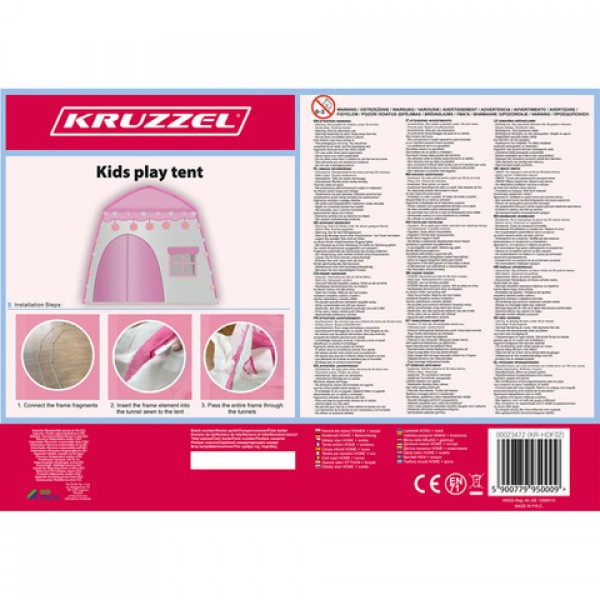 Детская палатка со гирляндой COTTON BALLS 23472-Игрушки-bebis.lv