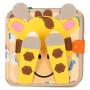 Auduma grāmatiņa sensorām manipulācijām GIRAFFE KX2989-MAZUĻIEM (~0-5 gadi)-bebis.lv