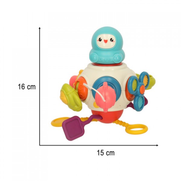 Sensora rotaļlieta-zobgrauznis 8-in1 Montessori KX3611-MAZUĻIEM (~0-5 gadi)-bebis.lv