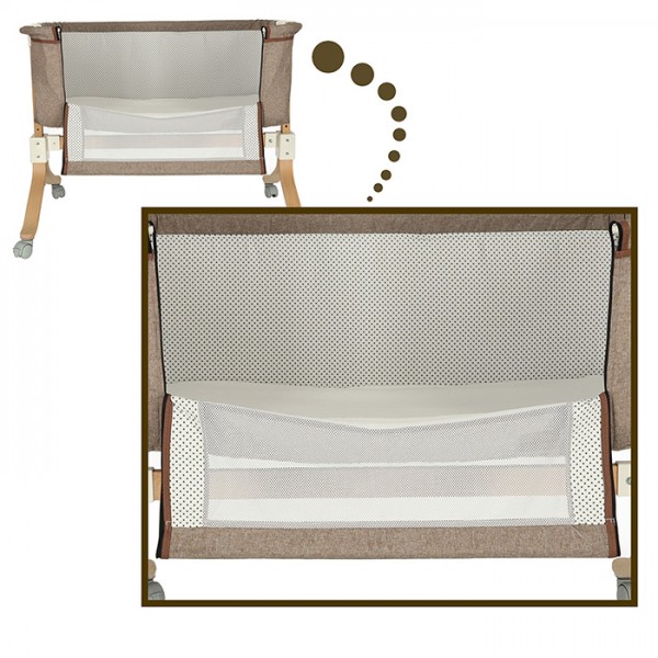 Kроватка (приставная) EMMA  beige KX4623/1-Детская мебель-bebis.lv