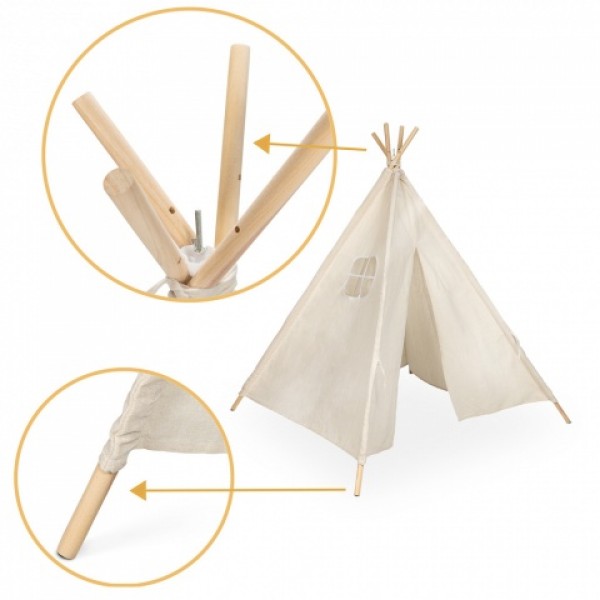 Палатка-вигвам TIPI 135 cm (5187)-Игрушки-bebis.lv