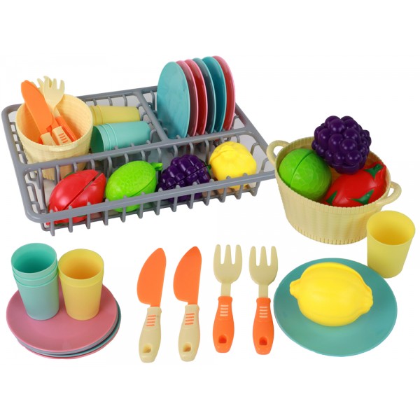 Кухонный набор посуды с аксессуарами 58132-ИГРУШКИ-bebis.lv