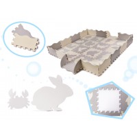 Paklājiņš-puzle XXL 140x143 cm, 36 el. GREY-ECRI KX6269