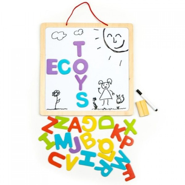 Double-sided wooden chalkboard 69805-Rotaļlietas-bebis.lv