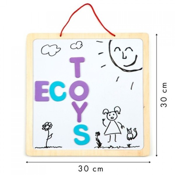 Double-sided wooden chalkboard 69805-Rotaļlietas-bebis.lv