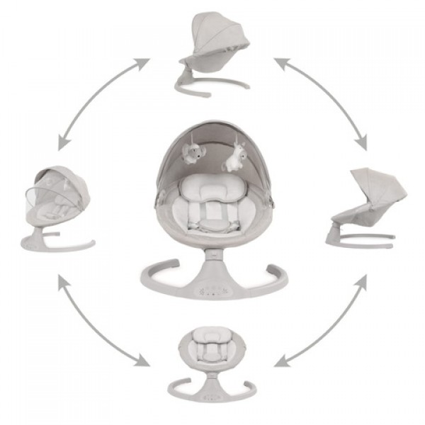 Кресло-качели LUXI light melange Kidwell-Детская мебель-bebis.lv